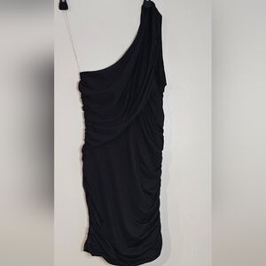 Guess Black One-Shoulder Mini Dress